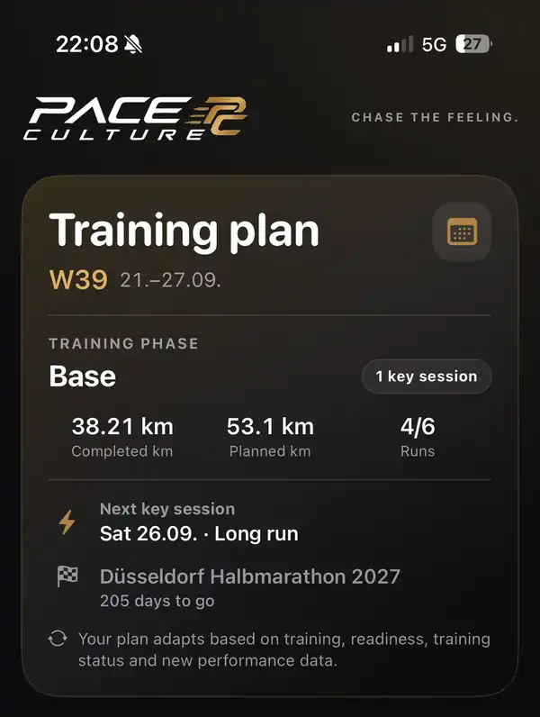 PACE CULTURE TRAIN Trainingsplan