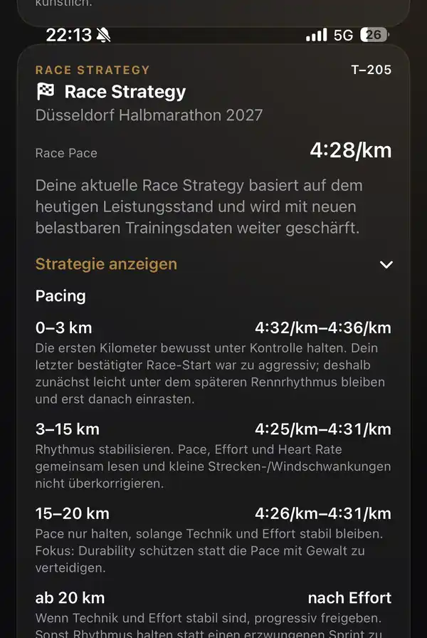 PACE CULTURE TRAIN Race Strategy